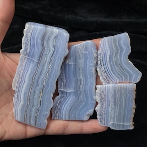 Fatia de Ágata Renda Azul Natural, Placa de Ágata Renda Azul Natural, Placa de Cristal Polido