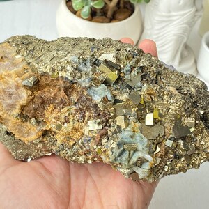 Amazing Chalcopyrite , Crystal Chalcopyrite , Druzy Chalcopyrite Quartz Mineral Specimen , Home Decor , Rock Crafts , Raw Crystal