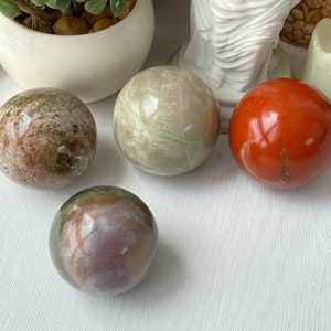 Red Jasper Sphere For Motivation , Natural Ocean Jasper Sphere , Home Decoration , Red Jasper sphere , Polished Gemstone Meditation Rock