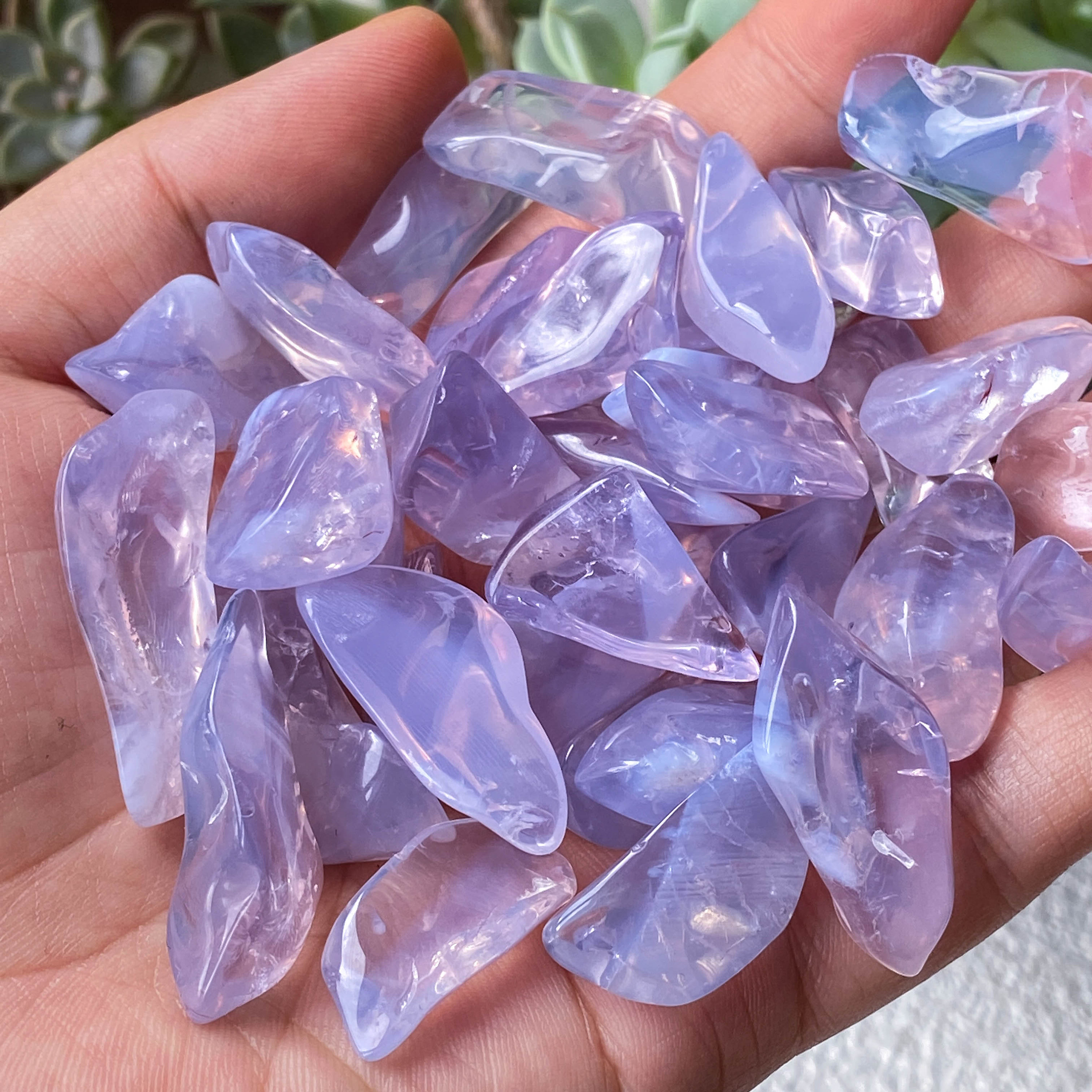 Lavender Moon Quartz Crystal , Rough Lavender Quartz