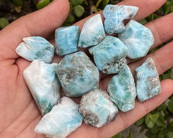 希少なラリマー原石標本：英国領土鉱物コレクション - Etsy 日本