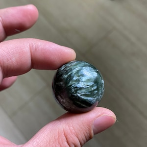 27.5mm 30g Natural High Quality Serephinite Sphere—2