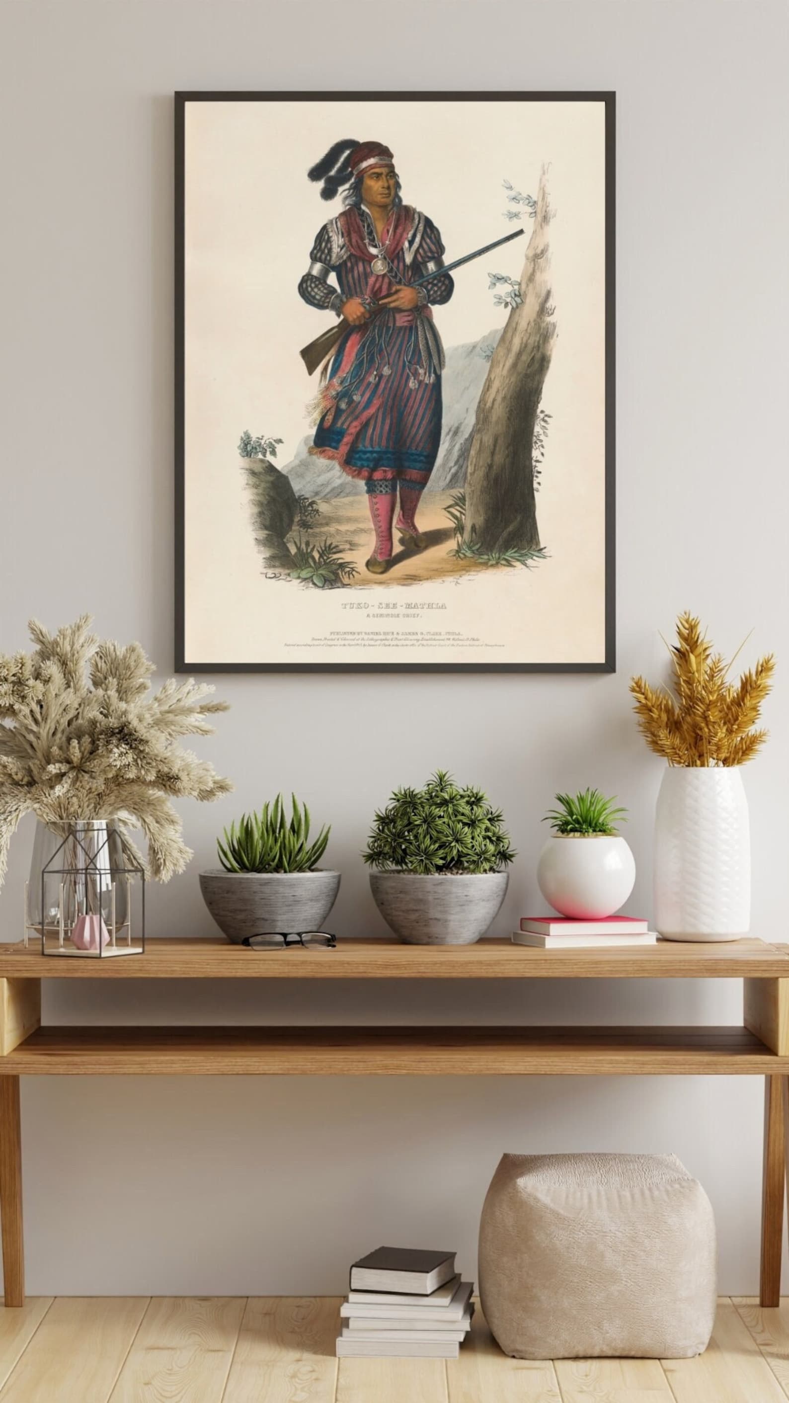 Native American Chief Portrait - Tuko-see-mathla, a Seminole Chief ...