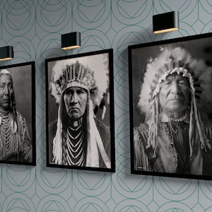 Black and White Native Americans and Indigenous Digital Download, Native Photo - 3 historical photos are offered in 2sizes: 10X12 & 12X15in.