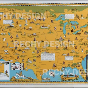 Affiche de carte des tribus amérindiennes 1944 - Carte tribale amérindienne - Carte des régions amérindiennes - Téléchargement numérique - Disponible en 3 tailles.