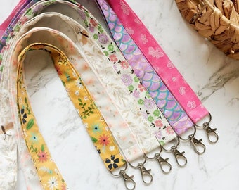 Fabric neck lanyards - cute ID badge key holder - handmade in Brisbane Australia