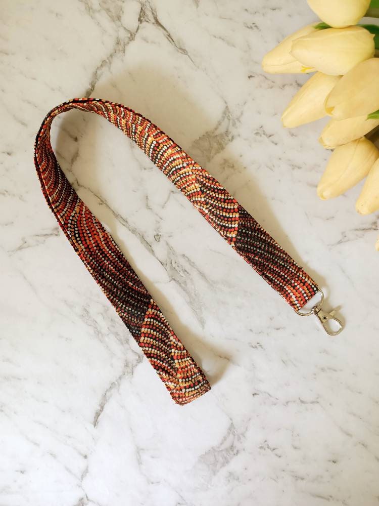 Aboriginal Dot Art Fabric Neck Lanyard/ Indigenous Art ID | Etsy