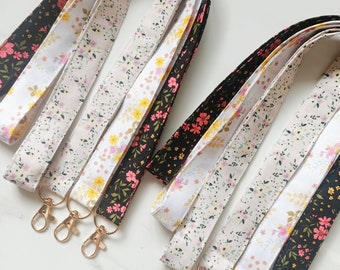Schlüsselband - Stoff Hals-Lanyards - Rosegold & Gold Haken - süßer ID-Schlüsselanhänger - handgemacht in Brisbane Australien