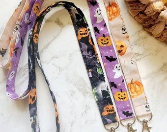 Lanyard / Halloween Stoff Halsband / Kürbis Halsband / Kürbis Halsband / handgemacht in Brisbane Australien