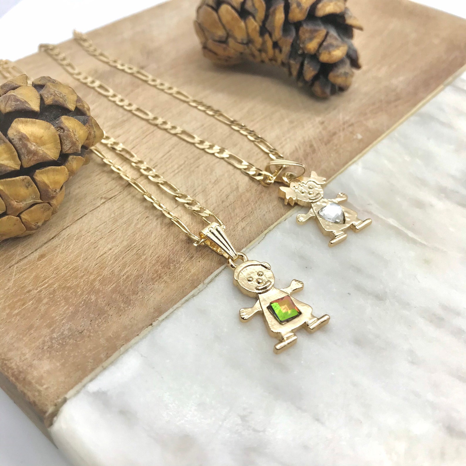 18K Gold Plated Little Boy Pendant Boy Charm Pendant Gold Etsy