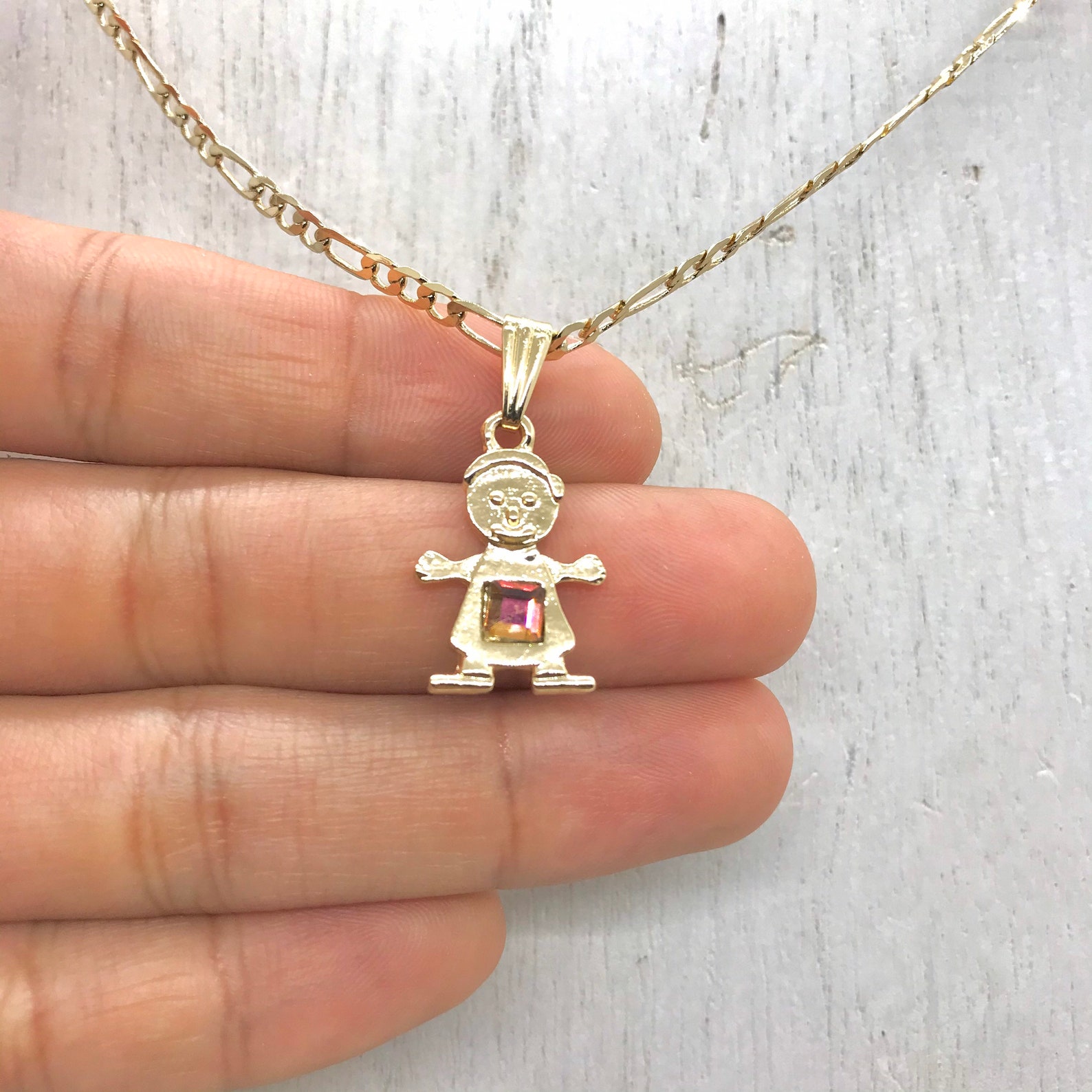18K Gold Plated Little Boy Pendant Boy Charm Pendant Gold Etsy.de