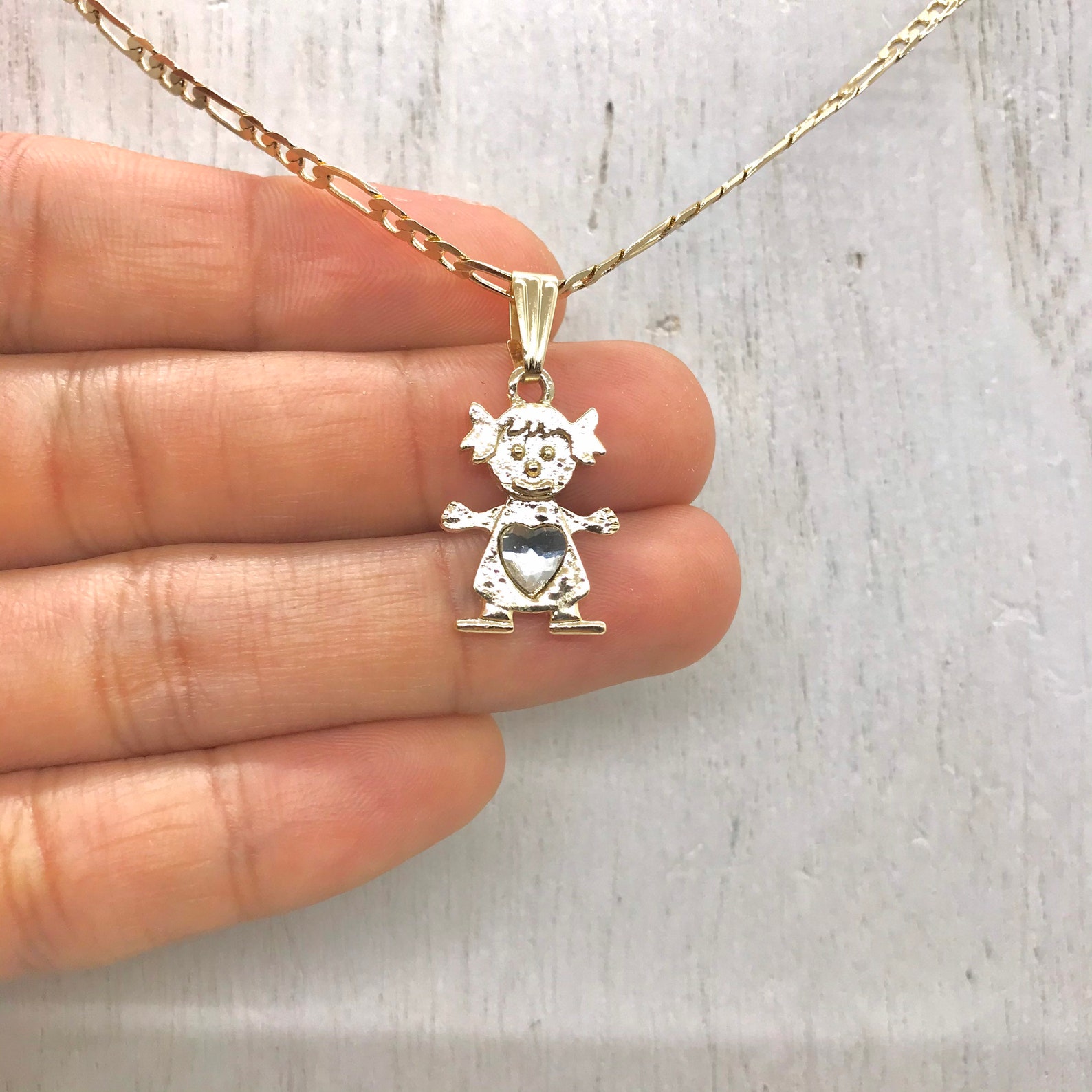 18K Gold Plated Little Boy Pendant Boy Charm Pendant Gold Etsy