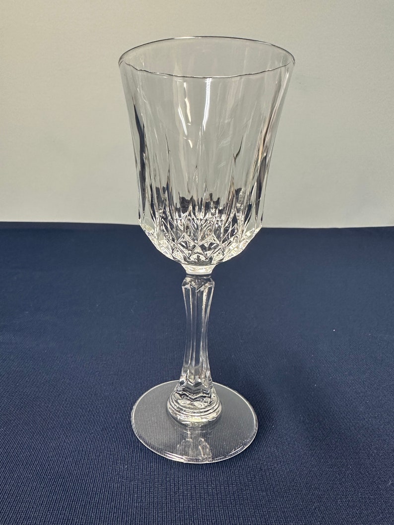 Cut Glass Wine Glasses, Set of 4, Ornate White Wine Glasses, Cut Glass ...