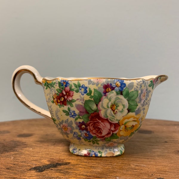 Lord Nelson Ware Rose Time Creamer - Floral Pattern China Creamer - Made in England