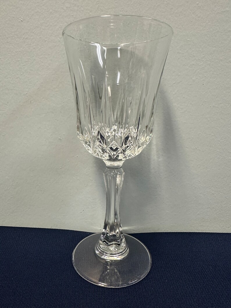 Cut Glass Wine Glasses, Set of 4, Ornate White Wine Glasses, Cut Glass ...