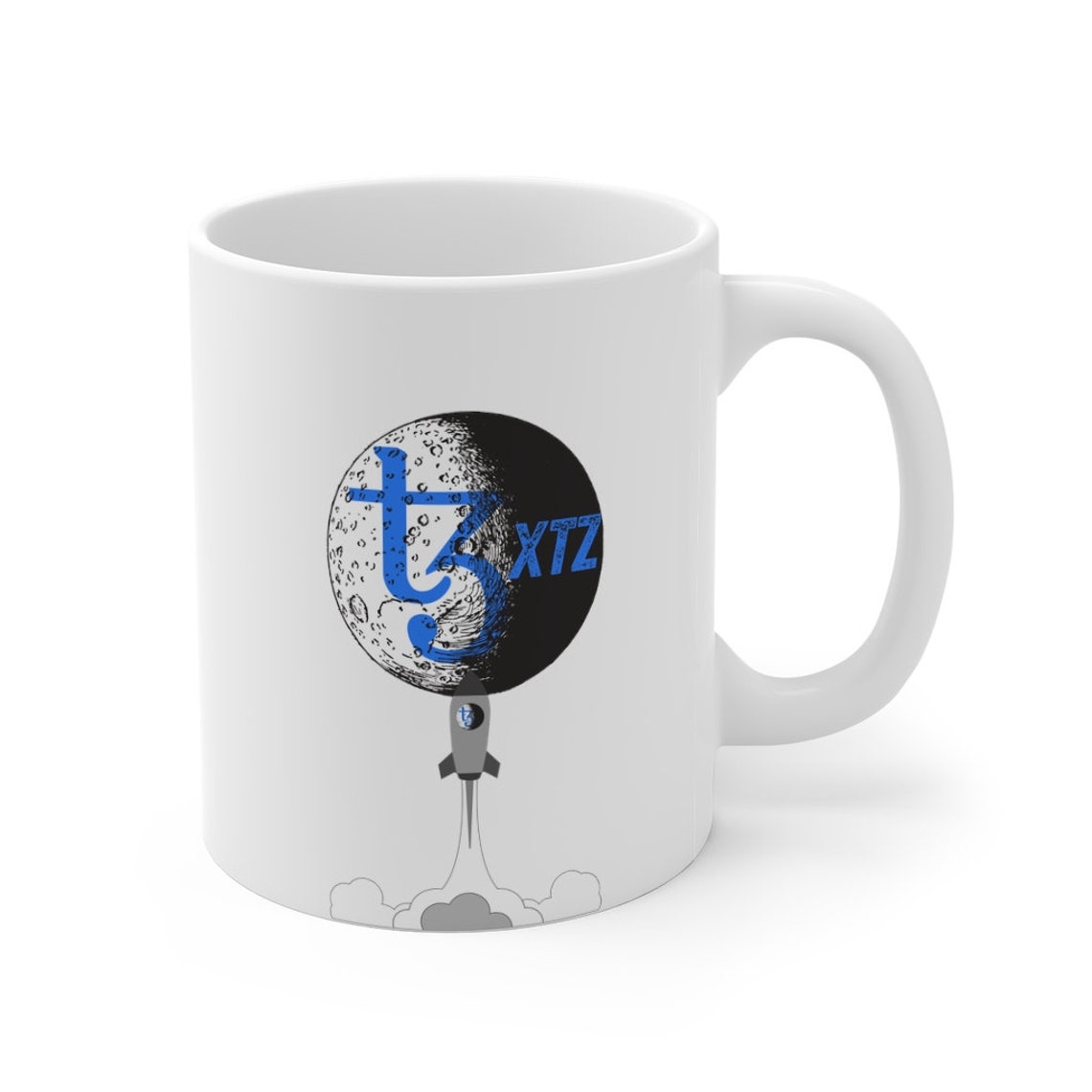 XTZ Moon Mug Rocket Mug Bitcoin Mug Satoshi Nakamoto | Etsy