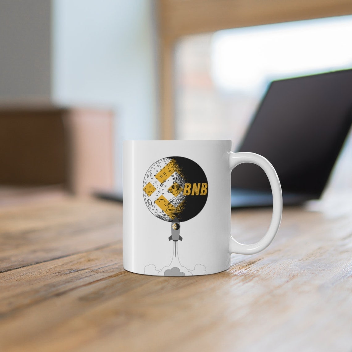 BNB Moon Mug Rocket Mug Bitcoin Mug Satoshi Nakamoto | Etsy