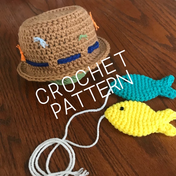 Newborn Fishing Hat & Fish CROCHET PATTERN