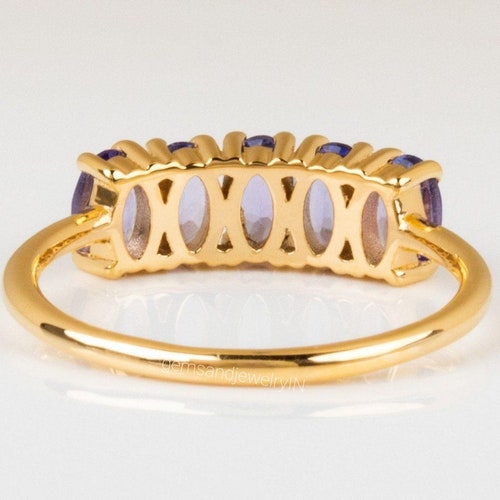 A+++ Natural Tanzanite Ring, 925 Sterling Silver, Wedding shops Ring, 5- Tanzanite Gemstone Ring, Beautiful Engagement Ring, Boho Ring, Jewelry
