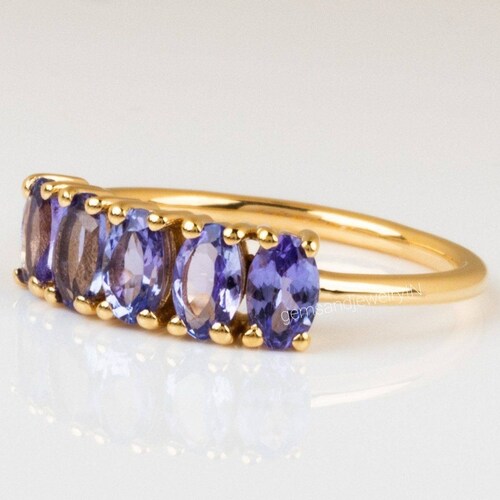 A+++ Natural Tanzanite Ring, 925 Sterling Silver, Wedding shops Ring, 5- Tanzanite Gemstone Ring, Beautiful Engagement Ring, Boho Ring, Jewelry