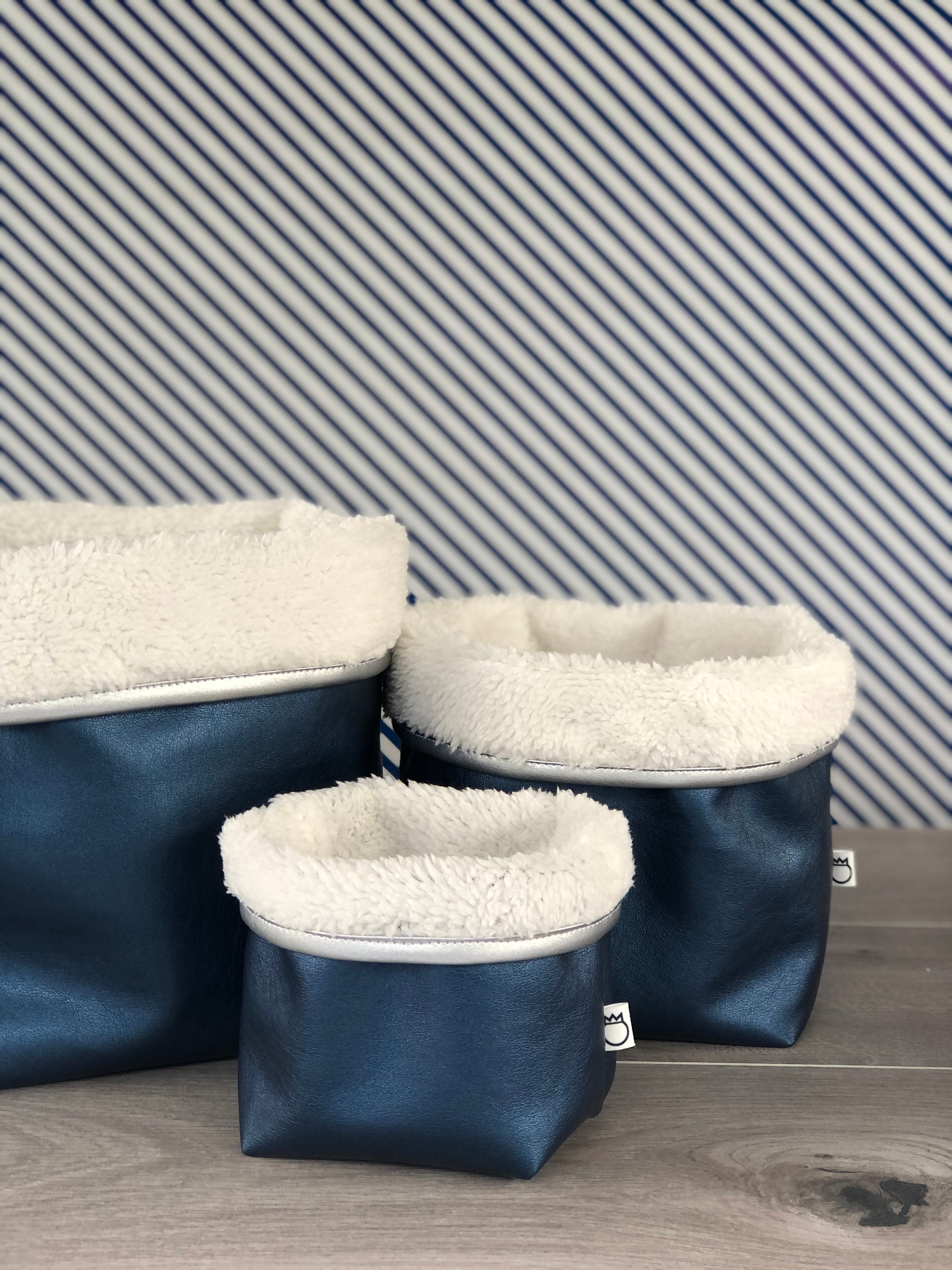Lot de 3 Paniers Rangement Chambre Bébé - Hauteur Réglable | Myrtilleandco