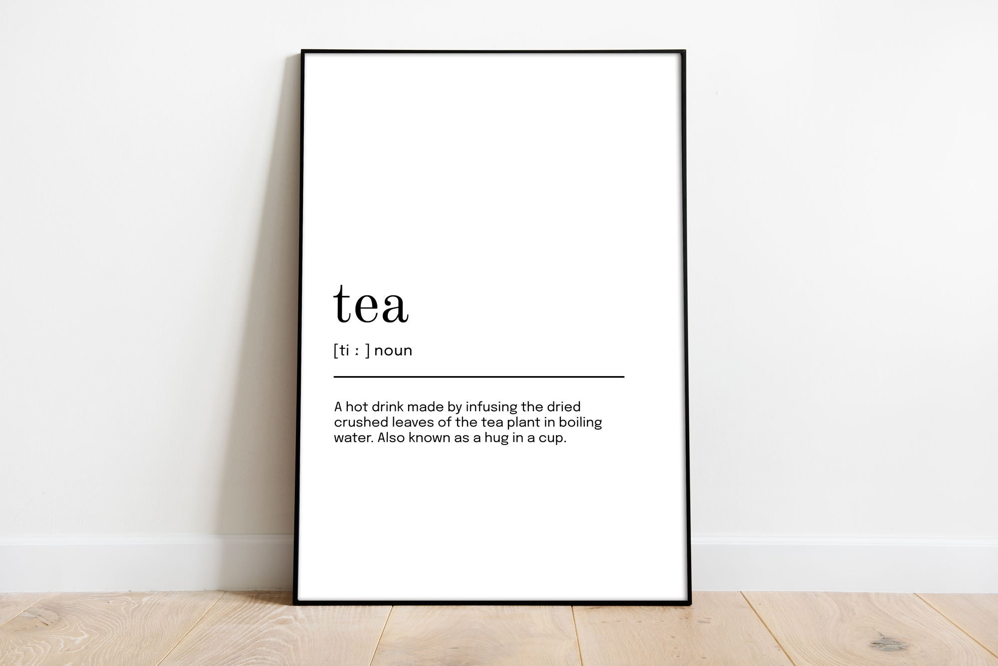 Tea Definition, Tea Print, Tea Poster, Coffee Poster, Tea Wall Art
