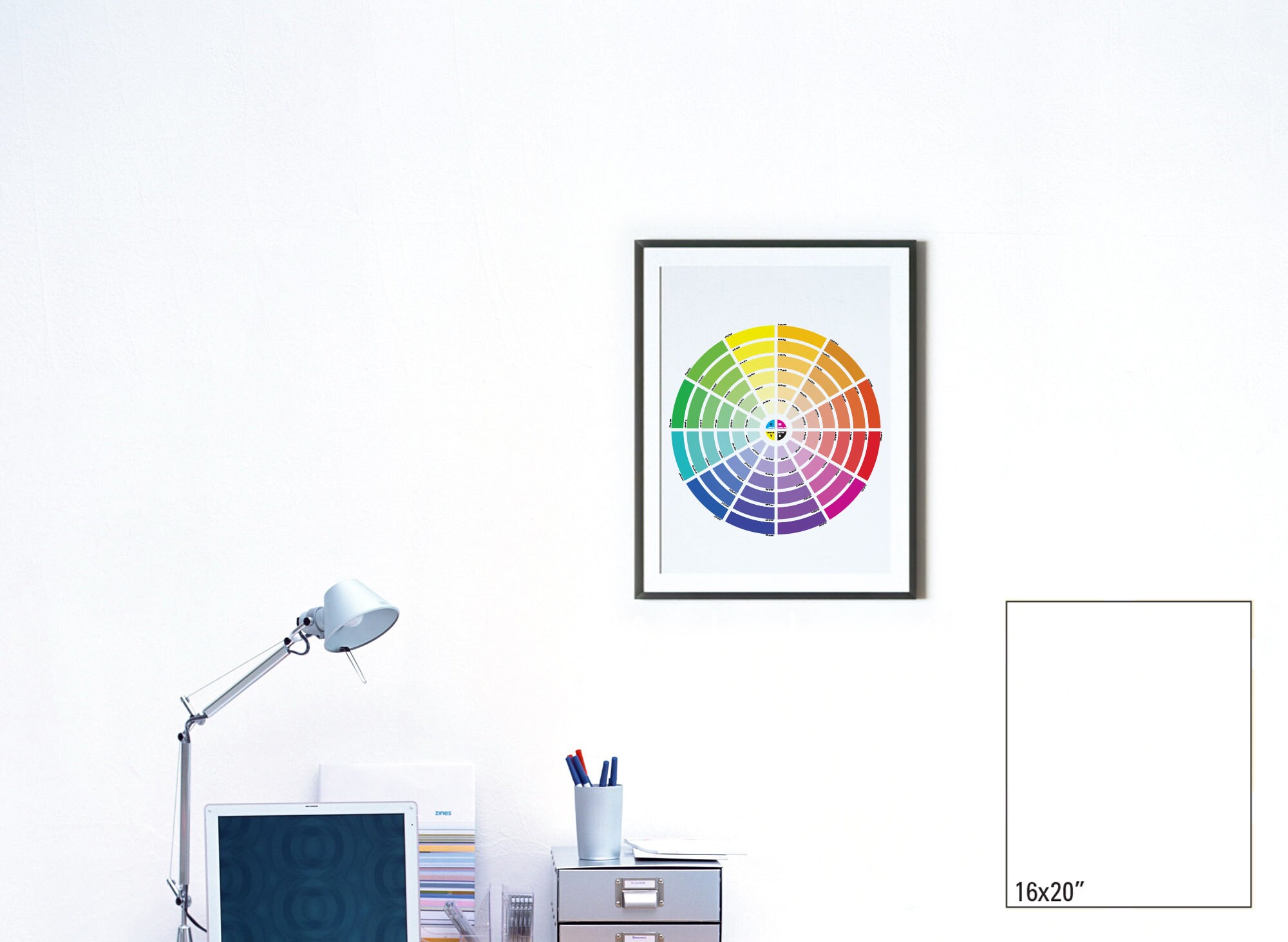 Color Chart Poster / CMYK Full color Schemes | Etsy