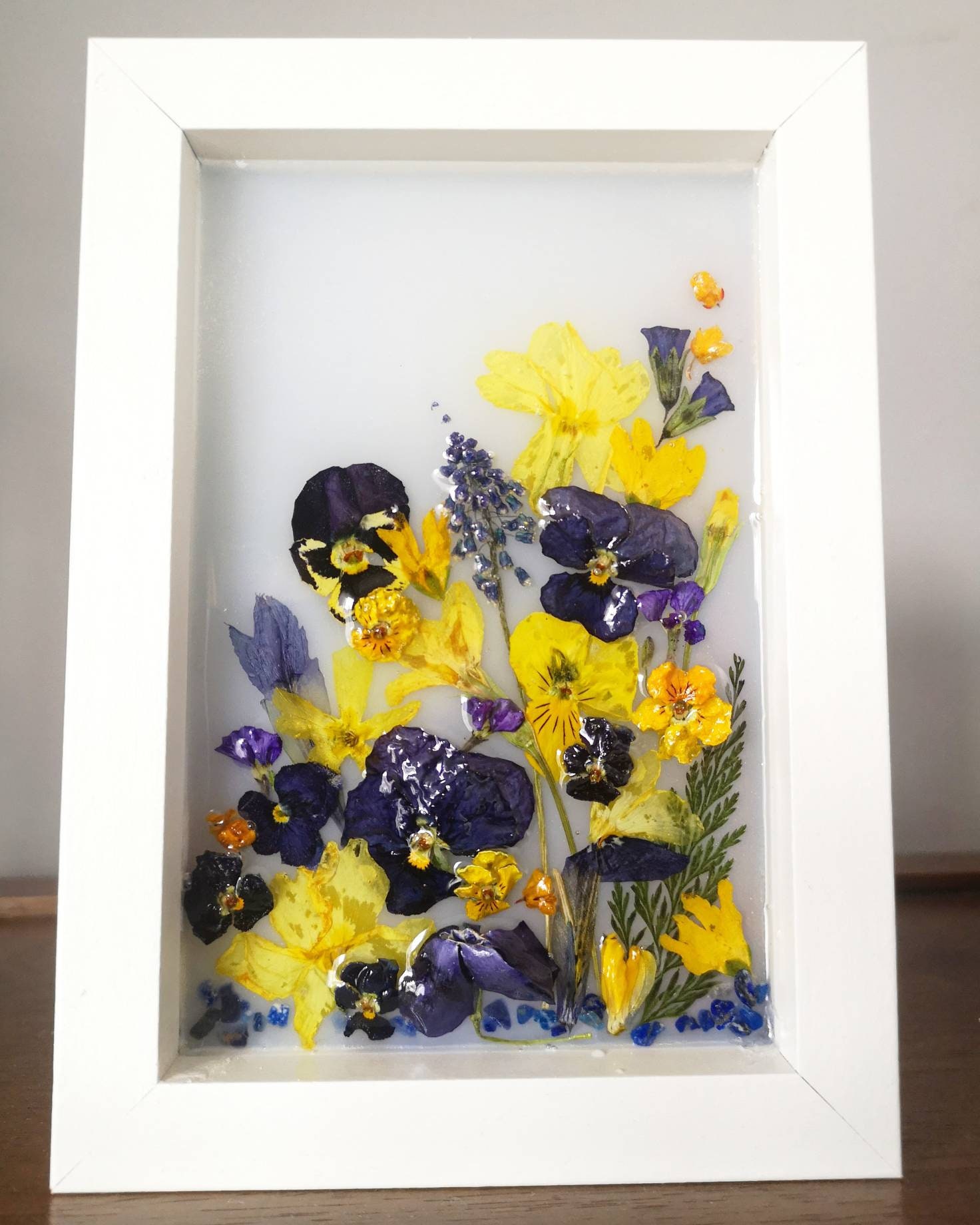 Epoxy resin flowers artwork 'Singing Spring' Etsy