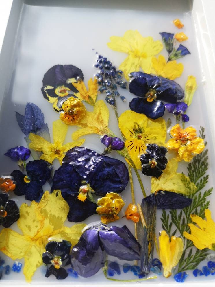 Epoxy Resin Flowers Artwork 'singing Spring' Etsy UK