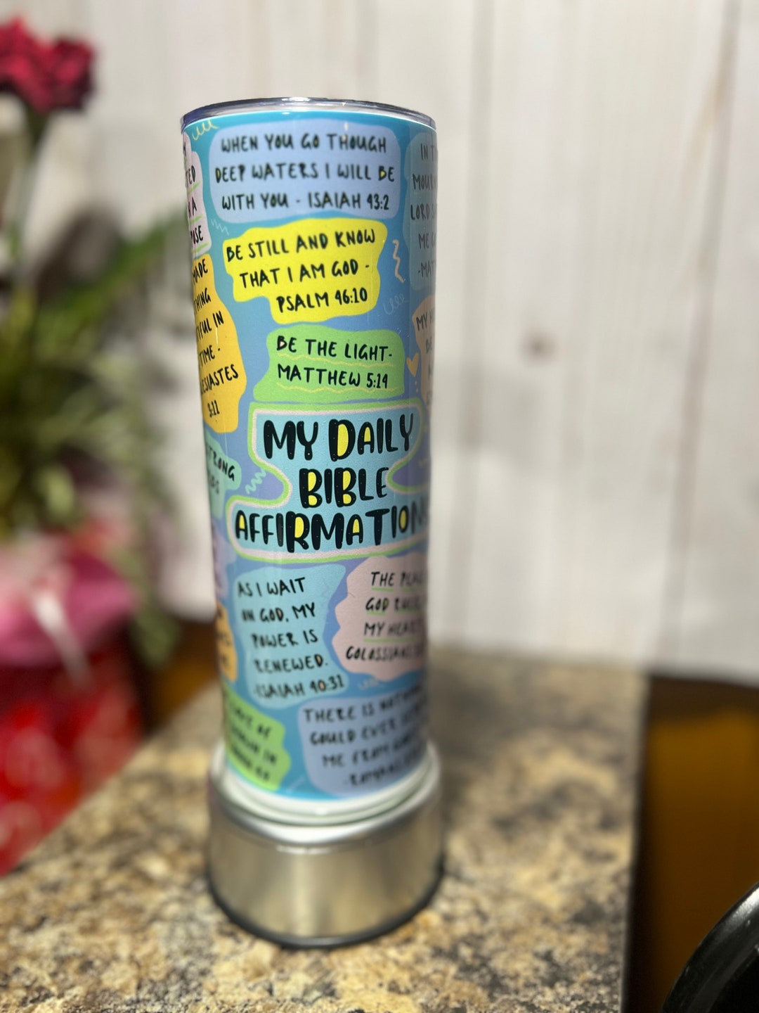 My Daily Bible Affirmation Tumbler Etsy
