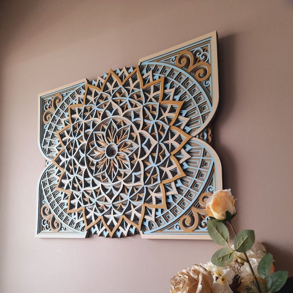 Wooden Mandala Wall Decor, Mandala Wall Art,Wall Decor, Lazer Cut Wooden Mandala, Wall Art Mandala, House Gift, Spirutial Wall Decor