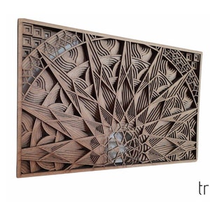 Natural Wooden Wall Decor With Seljuk Motifs Historical Art, Geometric WallDecor, Islamic WallHanging, Multilayer 3D WoodenArt, Home Decor