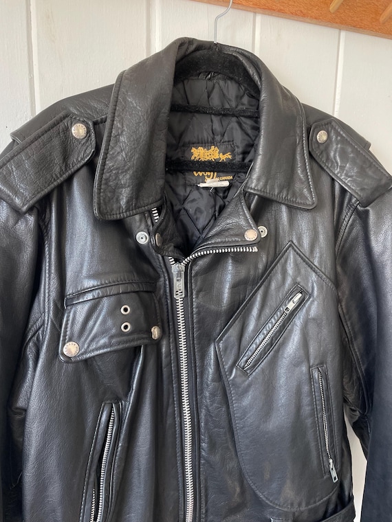 Vintage 80s/90s Leather Moto Biker Jacket | Soft Worn in Leather