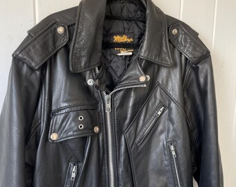 Vintage 80s/90s Leather Moto Biker Jacket | Soft Worn in Leather