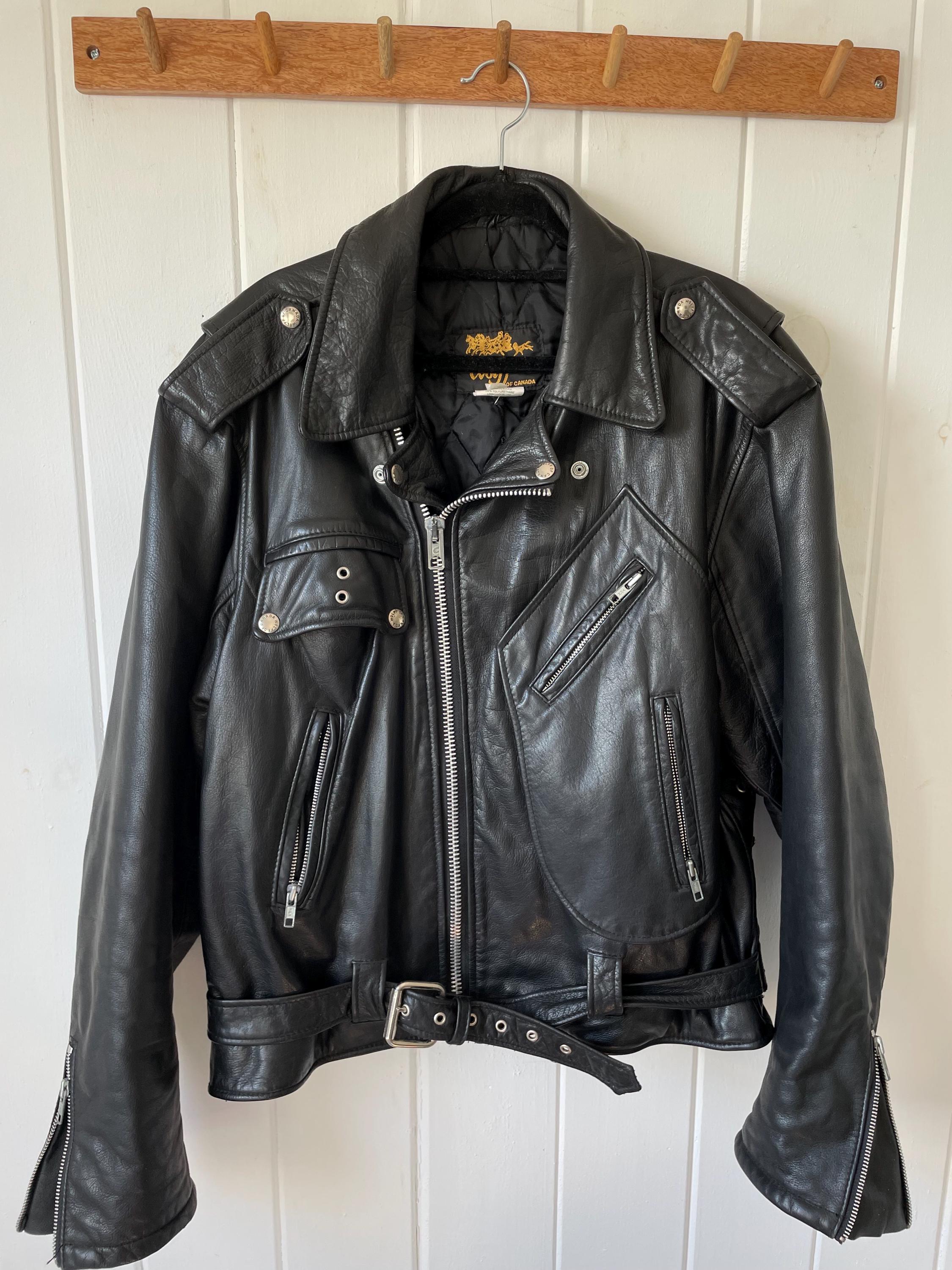 Vintage 80s/90s Leather Moto Biker Jacket | Soft Worn in Leather