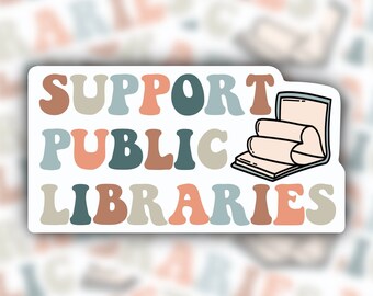 Library Sticker, Librarian Sticker, Librarian Gifts, Library Sign, Book Stack Sticker, Book Club gift, book nerd gift, librarian gift, book