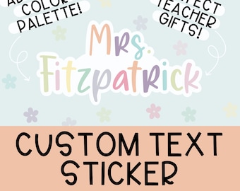 Pegatina con nombre personalizado, pegatina para planificador de profesores, pegatina de regalo para estudiantes, profesor de inglés, pegatina personalizada, pegatina para aula, calcomanía para profesores