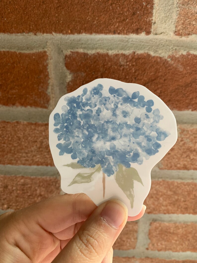 Hydrangea sticker, nature sticker, Neutral Aesthetic, Summer Aesthetic, Boho Sticker, Cottagecore Stickers, wildflower stickers, line art image 3