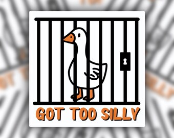 Pegatinas divertidas, pegatinas de moda, pegatinas tontas, pegatinas impermeables, pegatinas para computadora portátil, pegatinas lindas para computadora portátil, pegatinas de ganso tontas