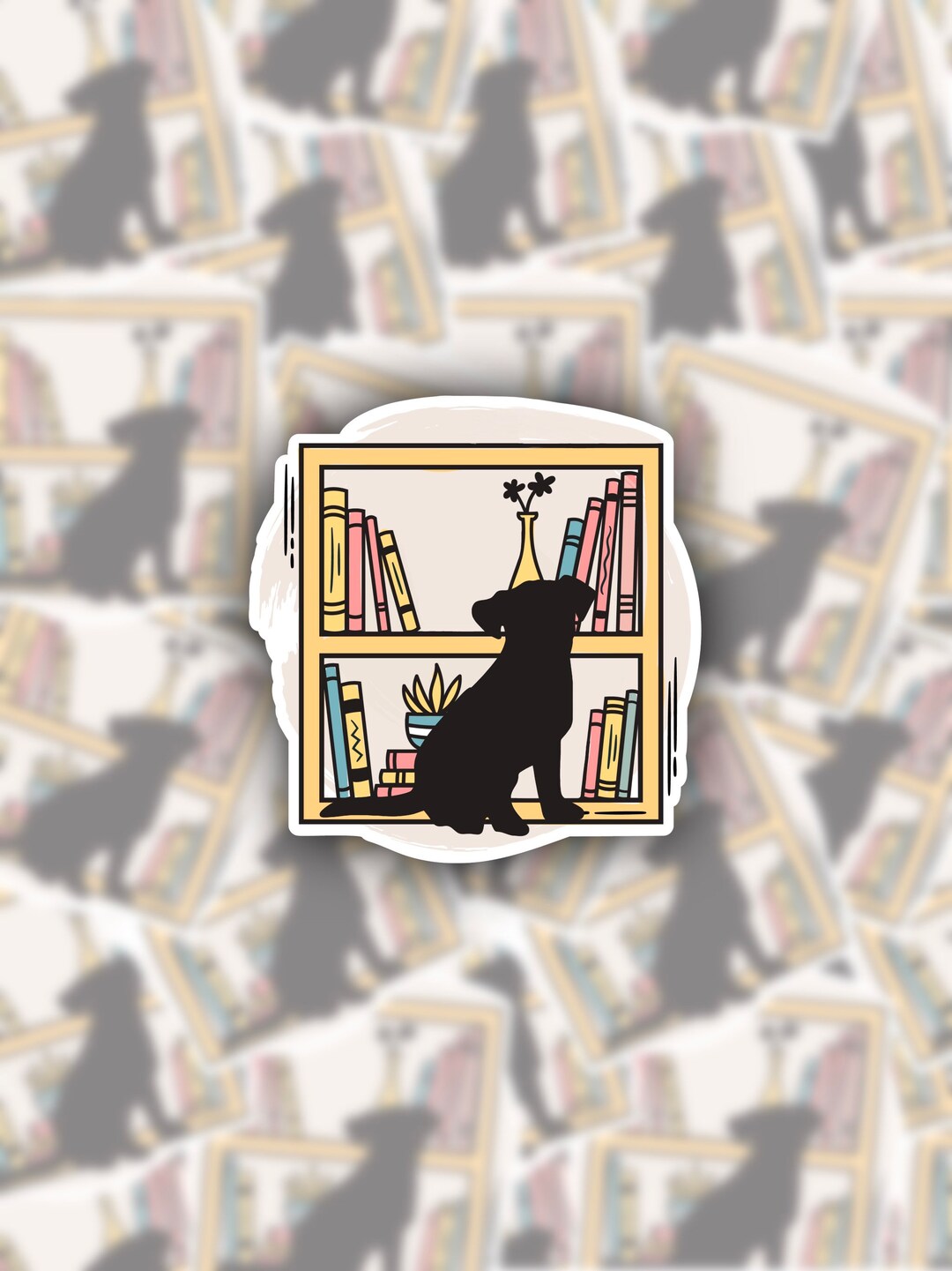 Book Stack Sticker, Bookshelf Sticker, Book Lover Sticker, Book Club