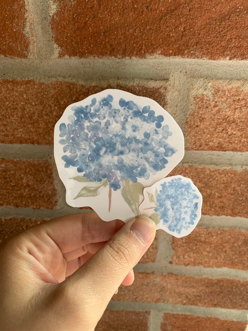 Hydrangea sticker, nature sticker, Neutral Aesthetic, Summer Aesthetic, Boho Sticker, Cottagecore Stickers, wildflower stickers, line art image 2