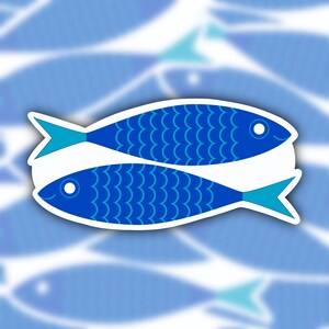 Sardine sticker, sardines in a can, sardine fish, sardines anchovies, sardine tin, fisherman sticker, tinned fish, salmon, tuna sticker