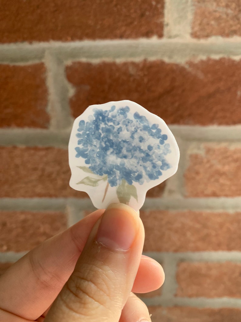 Hydrangea sticker, nature sticker, Neutral Aesthetic, Summer Aesthetic, Boho Sticker, Cottagecore Stickers, wildflower stickers, line art image 4