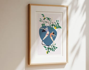 Spring women digital poster