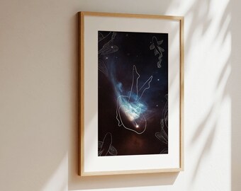 Star Woman Fine Drawing Poster