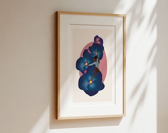 Floral Dancer Digital Poster