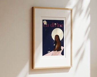 Feminine and mystical digital poster