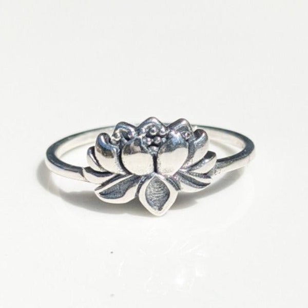 Sterling Silver Lotus Flower Ring