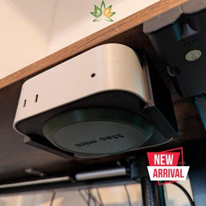 Apple M4 Mac Mini Desk Mount Holder – 3D Printed VESA 75mm, Space-Saving Design, Easy Install SCREWS INCLUDED