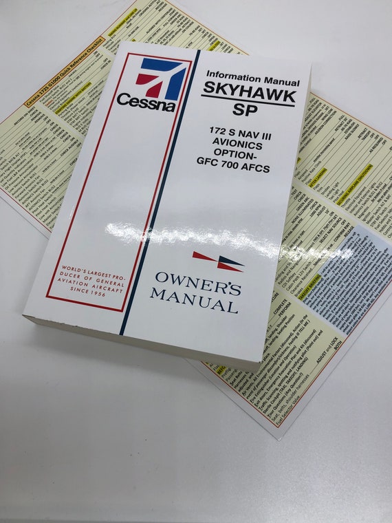 Cessna 172S G1000 Model Pilot Operating Handbook & Handy Quick Etsy